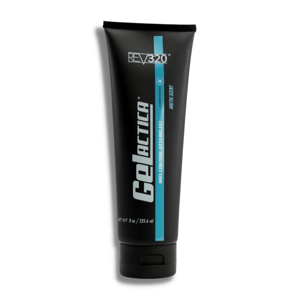 Gelactica Max Control Hair Gel for Men, Alcohol-Free, Strong Hold Styling Gel, Natural Extracts for Long-Lasting Hold and Shine, Slick Back Hair Style 8 oz