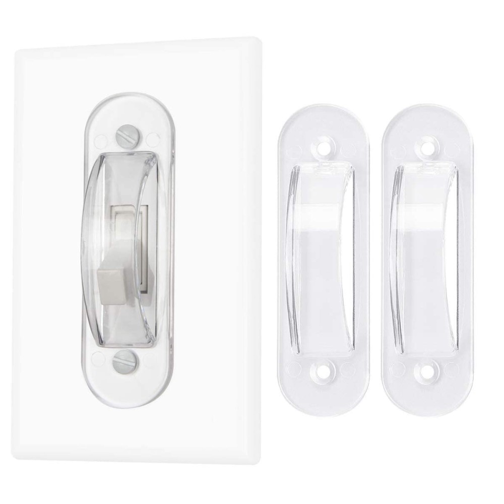 Wall Switch Guards Plate Covers Child Safety Security Home Decor (2 Pack), Clear - Keeps Light Switch ON Or Off Prevent Accidental Device Turn On or Off