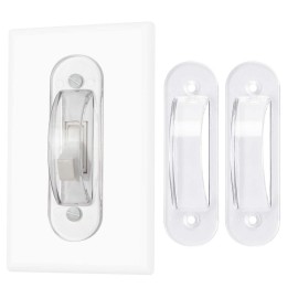 Wall Switch Guards Plate Covers Child Safety Security Home Decor (2 Pack), Clear - Keeps Light Switch ON Or Off Prevent Accidental Device Turn On or Off