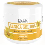 Dulac - Arnica Body Massage Gel 98% Arnica Montana Extra Strength Water-Based Cosmetic Formula Fast Absorbing Lightweight Texture 16.9 fl