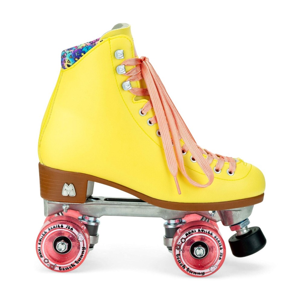 Moxi Beach Bunny Roller Skates for Women - Colorful, Precision-Fit Skate with High-Rebound Wheels, Moisture-Wicking Lining & Padding, Roller Skates, Strawberry Lemonade - 7