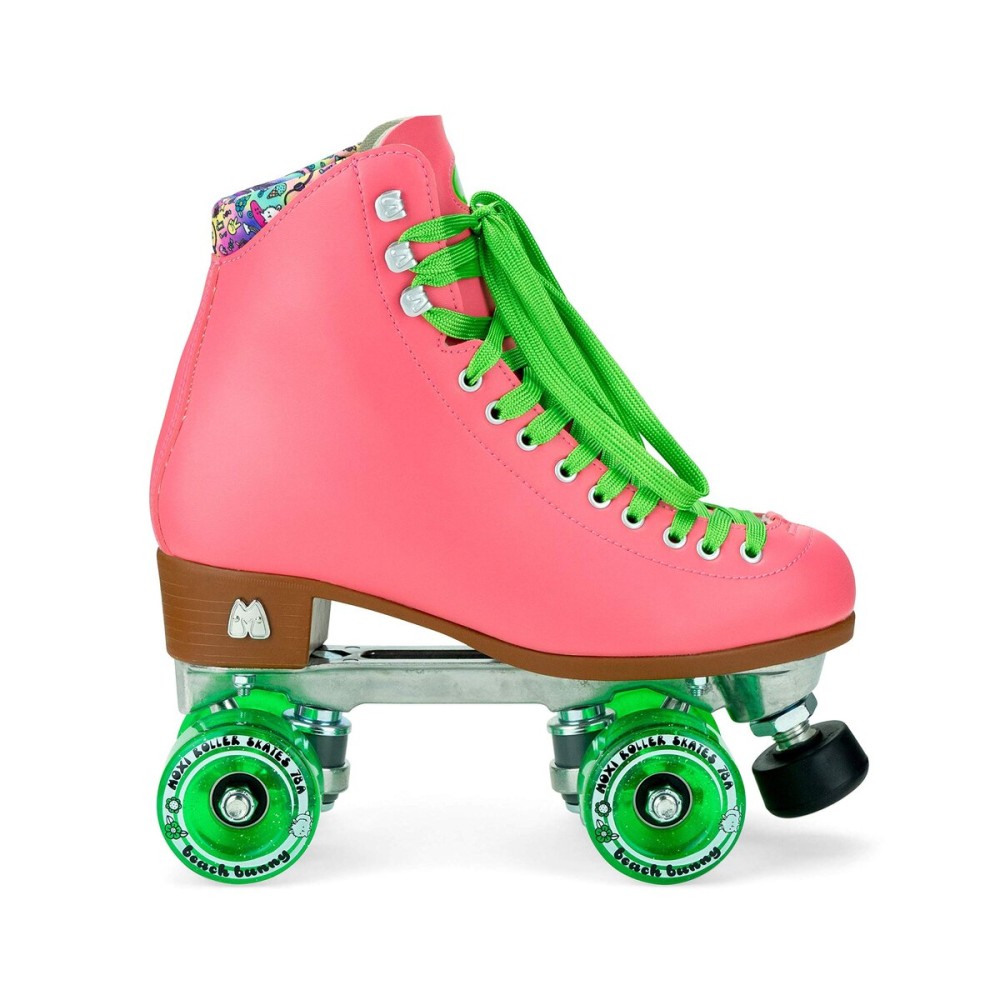 Moxi Beach Bunny Roller Skates for Women - Colorful, Precision-Fit Skate with High-Rebound Wheels, Moisture-Wicking Lining & Padding, Roller Skates, Watermelon - 7