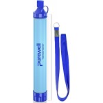 Purewell Outdoor Water Filter Personal Water Filtration Straw Emergency Survival Gear Water Purifier for Camping Hiking Climbing Backpacking