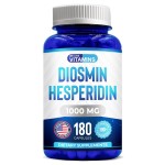We Like Vitamins Diosmin Hesperidin 1000mg - 180 Capsules - 90 Day Supply - Diosmin and Hesperidin Supplement - Helps to Support Healthy Circulation, Veins, Capillaries, and Lymphatic Drainage