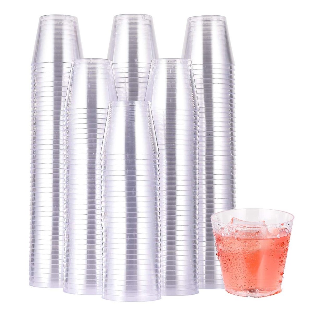 JOLLY CHEF 1000 Pack Plastic Shot Glasses,1 oz Disposable Cups 1 Ounce Tasting Cups Ideal for Whiskey, Wine Tasting,Food Samples