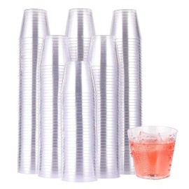 JOLLY CHEF 1000 Pack Plastic Shot Glasses,1 oz Disposable Cups 1 Ounce Tasting Cups Ideal for Whiskey, Wine Tasting,Food Samples