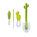 Boon Cacti Replacement Baby Bottle Brushes - Includes Bottle Cleaner Brush, Straw Cleaner Brush, Nipple Brush and Detail Brush for Baby Bottles - Newborn Essentials - Sage - 4 Count