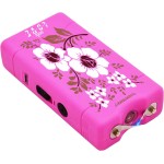 Super Heavy Duty 35 Billion Mini Stun Gun for Self Defense with Bright Led Flashlight, Rechargeable Battery, Nylon Holsters with Belt Loop for Easy Cary (Camouflage Pink)