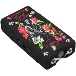 FIGHTSENSE Super Heavy Duty 35 Billion Mini Stun Gun for Self Defense with Bright Led Flashlight, Rechargeable Battery, Nylon Holsters with Belt Loop for Easy Cary (Butterfly)