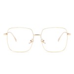 Dollger Blue Light Blocking Glasses for women Filter Blue Light Glasses Retro Metal square Frame Eyeglasses GOLD