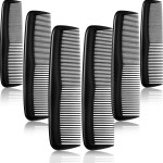 Leinuosen 12 Pieces Hair Combs Set Pocket Plastic Fine Tooth Dressing Comb for Women and Men, Peines Para Cabello(Black)