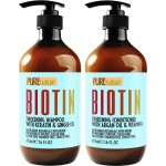 Biotin Shampoo and Conditioner Set - Volume Boosting Formula for Men and Women to Help Thinning Hair - Sulfate and Paraben Free with Thickening Properties - Volumizing Products to Improve Fullness