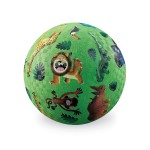 Crocodile Creek Playground Ball - Durable Rubber Ball for Kids Ages 3 and Up - Bouncy Inflatable Ball for Kickball, Indoor Games, and Outdoor Sports - PVC-Free - Very Wild Animals - 5-inch Diameter