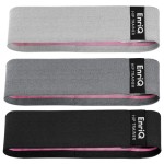 EnriQ Booty Bands Fabric Resistance Bands for Legs and Butt Cloth Hip Bands Workout Exercise Bands 3 Set Women Men Stretch Exercise Loops Thick Wide Non Slip Bootie Band