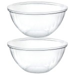 PLASTICPRO Disposable 48 Ounce Round Crystal Clear Plastic Serving Bowls, Party Snack or Salad Bowl, Chip Bowls, Snack Bowls, Candy Dish, Salad Container Pack of 8