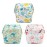 Babygoal Baby Girl Swim Diapers 3 Pack for 0-8 Months Infant, Reusable Adjustable Washable for Swimming Lessons-Seaweed & Sea Crab