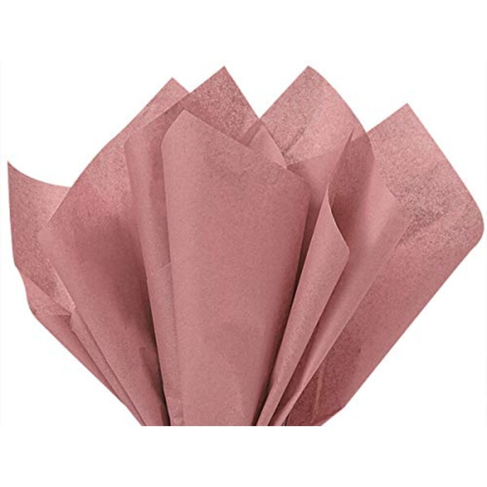 Rose Gold Tissue Paper Squares, Bulk 24 Sheets, Premium Gift Wrap and Art Supplies for Birthdays, Holidays, or Presents by Feronia packaging, Large 20 Inch x 26 Inch