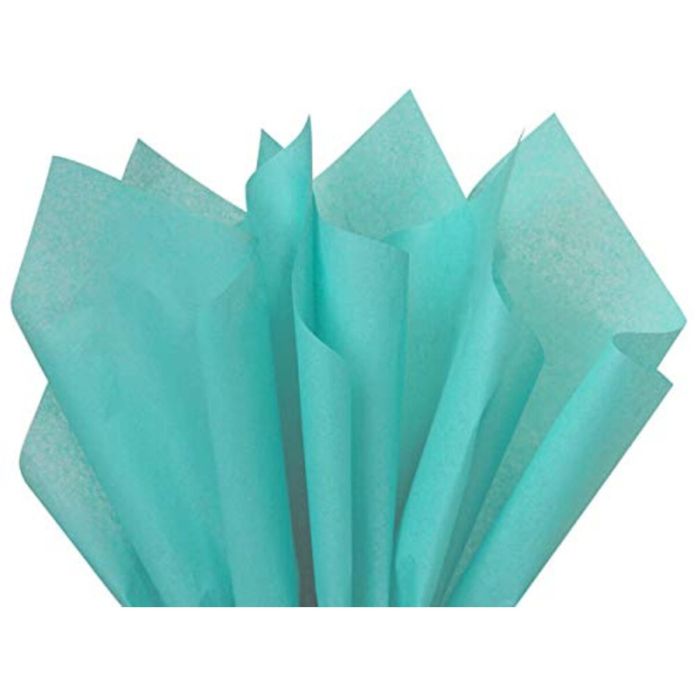 Caribbean Teal Tissue Paper Squares, Bulk 24 Sheets, Premium Gift Wrap and Art Supplies for Birthdays, Holidays, or Presents by Feronia packaging, Large 20 Inch x 26 Inch