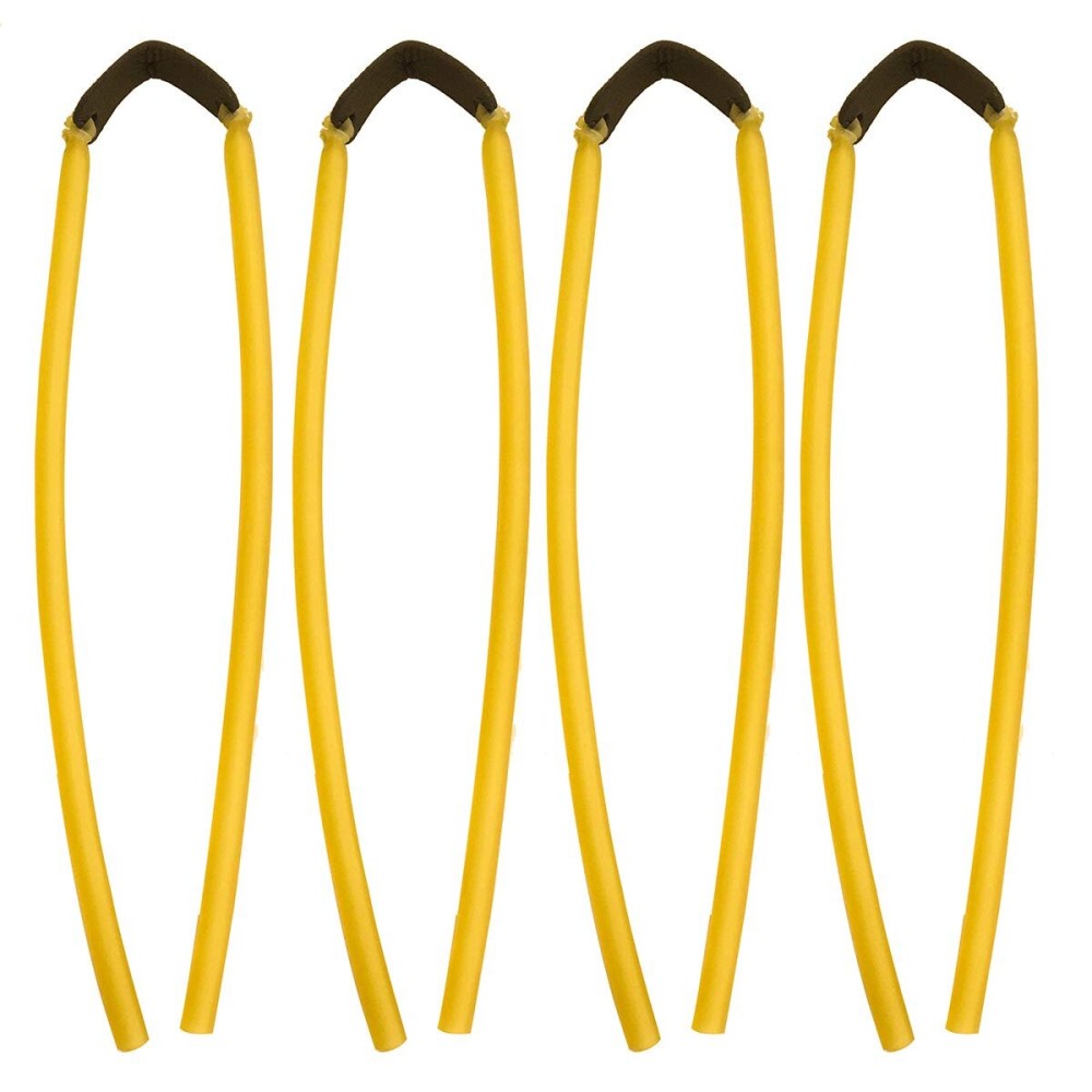 GM&BW 4 Slingshot Replacement Band Sets,Heavy Duty Elastic Rubber Bands, Compatible with Catapult from Trumark,Daisy,Barnett,Marksman;Suitable for All Wrist Rocket Insert-Yoke-into-Tube Hunting Style