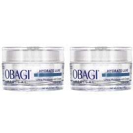 Obagi Hydrate Luxe Ultra-Rich Facial Moisturizer - Non-Comedogenic with Tara Seed Extract and Biomimetic Peptides - Intensive Night Face Cream for Dry, Sensitive or Aging Skin - Two Pack, 2 * 1.7 oz