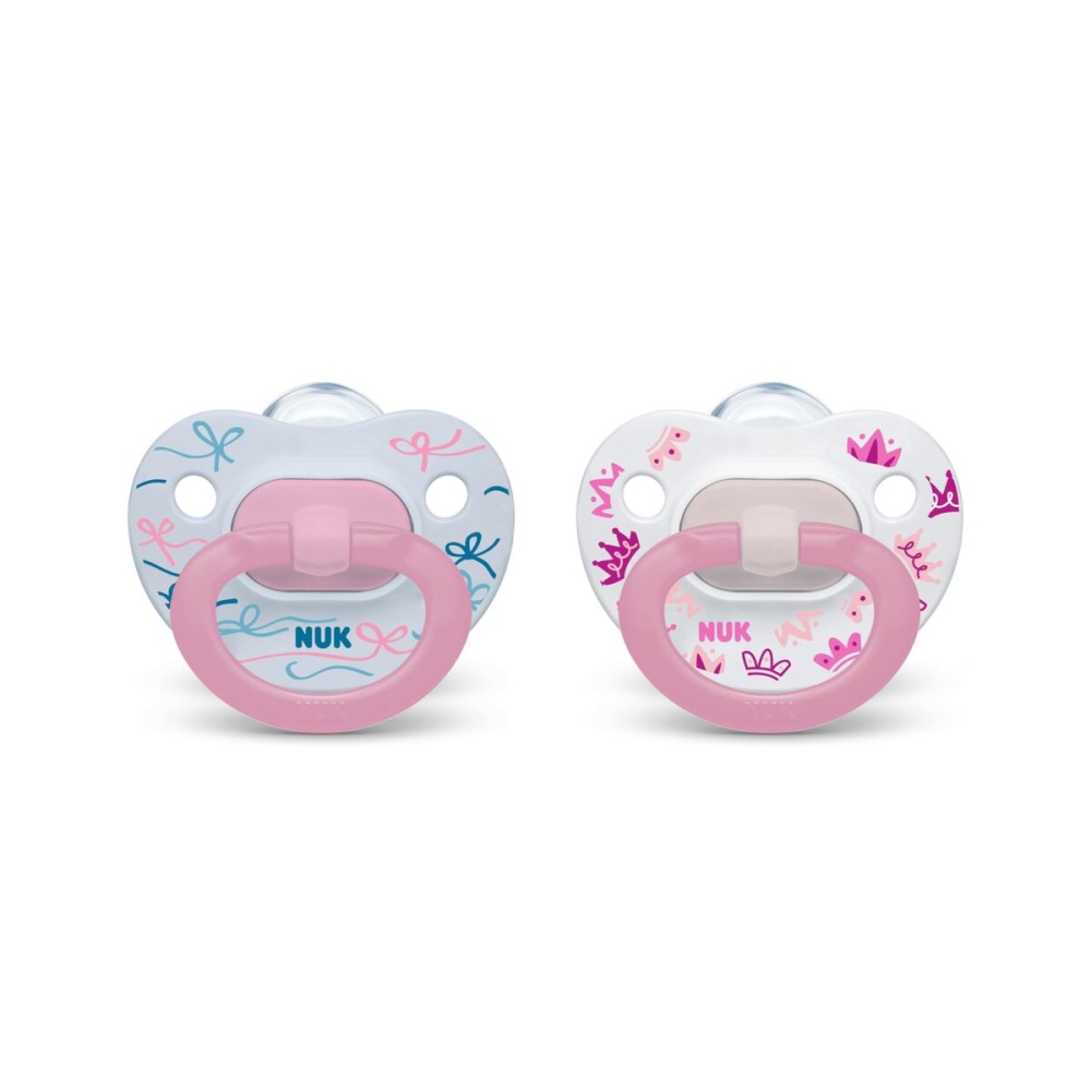 NUK Comfy Orthodontic Pacifiers, Pink Assorted, 18-36 Months, 2 Count