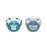 NUK Comfy Orthodontic Pacifiers, Blue Assorted, 18-36 Months, 2 Count, Soft & Durable Design for Baby Comfort