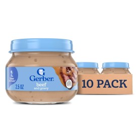 Gerber Stage 2 Baby Food, Beef and Gravy Jar, Baby..