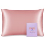 OLESILK 100% Mulberry Silk Toddler Pillowcase for Hair and Skin, Both Sides 19 Momme Pure Natural Silk Travel Pillow Cases with Hidden Zipper, 13x 18, Coral Pink