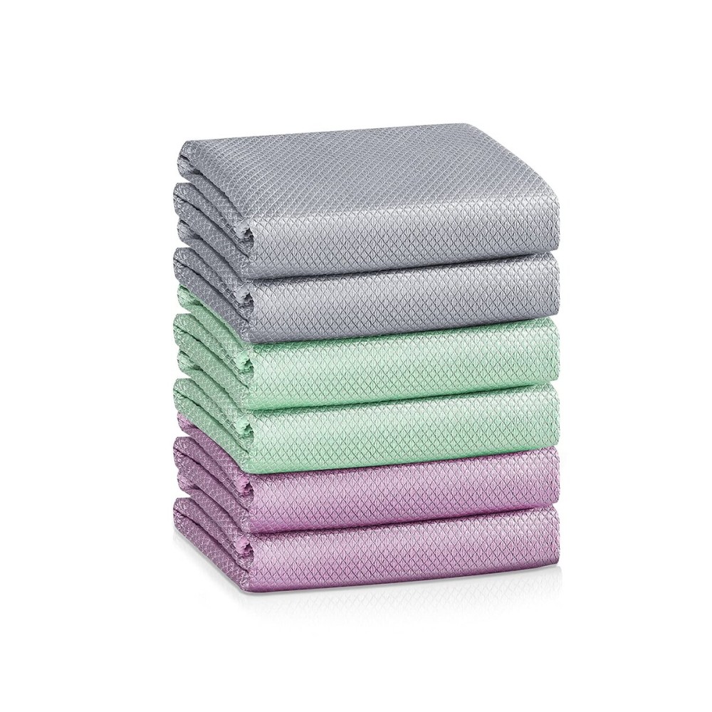 Fish Scale Streak Free Magic Glass Window Car Mirror Microfiber Cleaning Cloth Cleaner Cloths,Lint Free Stainless Steel Windshield Shower Cleaning Cloth,Miracle Polishing Towels Shiny Wipes,Pack 6,Mix