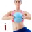 CIZEBO Pilates Ball 8 inch, Small Exercise Ball for Between Knees with Needle Pump for Core Workout & Physical Therapy Yoga PT, Blue