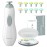 Baby Nail Trimmer Electric Baby Nail File with LED Light 10 Grinding Heads Baby Nail Clippers Safe Quiet Nail Care Kit for Newborn Toddler Kids Toes Fingernails Battery Operated (Not Included) - Grey