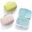 MEACOLIA 3 Pack 8 Compartments Travel Pill Organizer, Daily Pill Case Small Pill Box for Pocket Purse, Portable Pill Container Medicine Vitamin Organizer (Blue, Green, Khaki)