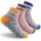 FEIDEER Women\'s Hiking Walking Socks, Multi-pack Outdoor Recreation Wicking Cushion Low Cut Ankle Quarter Socks(3WSS18103-M)