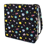 Sunmall Dining Chair Heightening Cushion Portable Dismountable Adjustable Highchair Booster for Baby Toddler Kids Infant Washable Thick Chair Seat Pad Mat (Black Star)
