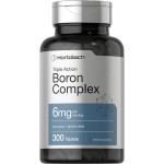 Horbach Triple Boron Complex 6 mg Supplement | 300 Tablets | for Men and Women | Vegetarian, Non-GMO & Gluten Free | Triple Action Boron Citrate, Boron Glycinate, Boron Asparate