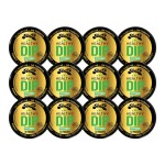 TeaZA Herbal Energy Pouches, Nicotine Free Tobacco Free Smokeless Alternative Snuff, Made with Green Tea Caffeine Dip Pouches, Peppermint (12 Pack)