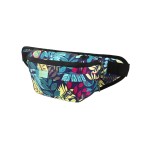 WATERFLY Fanny Pack for Men Women Water Resistant Large Hiking Waist Bag Pack Carrying All Phones for Running Walking Traveling (Black Leaf)