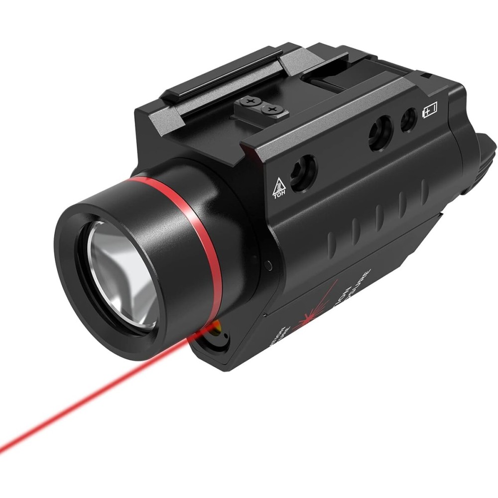 Feyachi LF-38 Red Laser Flashlight Combo 500 Lumen Tactical Light with Picatinny Rail Mount