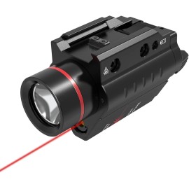 Feyachi LF-38 Red Laser Flashlight Combo 500 Lumen Tactical Light with Picatinny Rail Mount