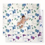 JumpOff Jo Baby Play Mat - Large Folding Foam Play Mat for Infants, Babies, Toddlers, Waterproof, Double-Sided (70 x 59) - Tiny Dinos