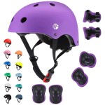 JeeFree Adjustable Kids Bike Helmet with Knee Pads Elbow Pads Wrist Guards,Skateboard Helmet for Ages 2-3-5-8-14 Kids Toddler Girls Boys,Multi-Sport Cycling Riding Scooter Skating Helmet
