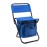 LEADALLWAY Fishing Chair with Cooler Bag Foldable Compact Fishing Stool,Blue