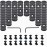 Pecawen 8 Pack Picatinny Rail Polymer Picatinny Rail Single Picatinny Rail, 5 5 7 7 9 9 11 11 Slots Black