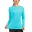isnowood Women\'s Sun Protection Long Sleeve Shirts, UPF 50+ UV Rash Guard Swim Shirt, Workout Hiking Running Athletic Tops Blue