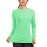 isnowood Women\'s Sun Protection Long Sleeve Shirts, UPF 50+ UV Rash Guard Swim Shirt, Workout Hiking Running Athletic Tops Light Green