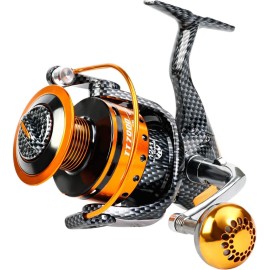 Burning Shark Fishing Reels- 12+1 BB, Light and Smooth Spinning Reels, Powerful Carbon Fiber Drag, Saltwater and Freshwater Fishing-TT4000