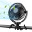 Koonie 5000mAh Portable Stroller Fan - 3-Speed Battery Operated, Flexible Clip-on Tripod, 360 Rotate Flexible TripodUSB Rechargeable Cooling for Bike, Treadmill, Travel & Car Seat