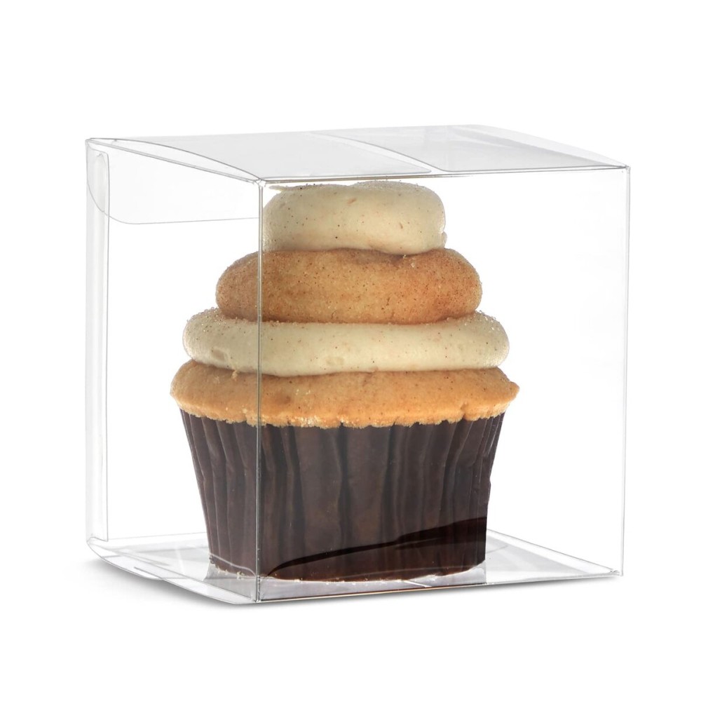 Juvale Clear Favor Boxes - 50-Pack 3 x 3 x 3 in Transparent Plastic Square - Clear Dessert & Treat Containers for Smores & Packaging