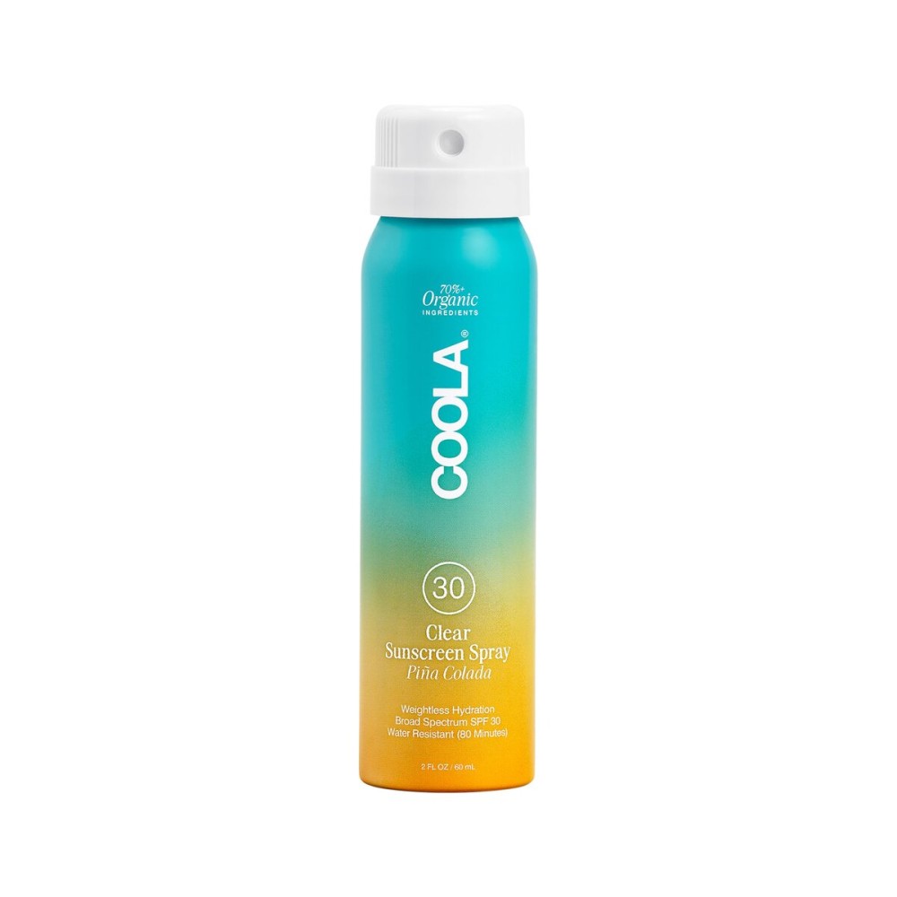 COOLA Organic Sunscreen SPF 30 Sunblock Spray, Dermatologist Tested Skin Care for Daily Protection, Vegan and Gluten Free, Pia Colada, Travel Size, 2 Fl Oz