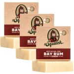 Dr. Squatch Natural Bar Soap for Men - Cold Process Soap with No Harsh Chemicals - Bay Rum (5 oz, 3-Pack)